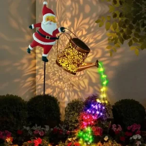 Christmas Solar Kettle Lights Garden Lawn Decorative Lights Santa Kettle Ground Lamp Solar LED Night Lights Outdoor Garden Decor