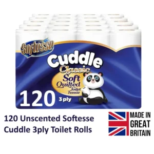NO.1 sale 120 Non-Scented Toilet Roll Cuddle Tissue Paper Quilted Panda 3 PLY - Pack of 120 rolls